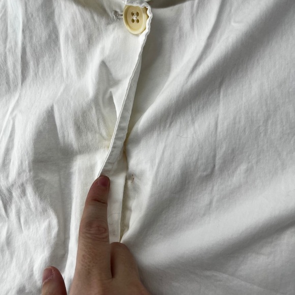 J. Crew White Cotton Button Down Jacket‎ Collared Utility Pockets Preppy Size 6 - Picture 5 of 7